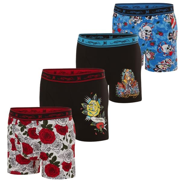 ED HARDY Mens Active Stretch Breathable Underwear Comfortable Gym Boxer Briefs Multipack  
ED HARDY Mens Gym Stretch Bre