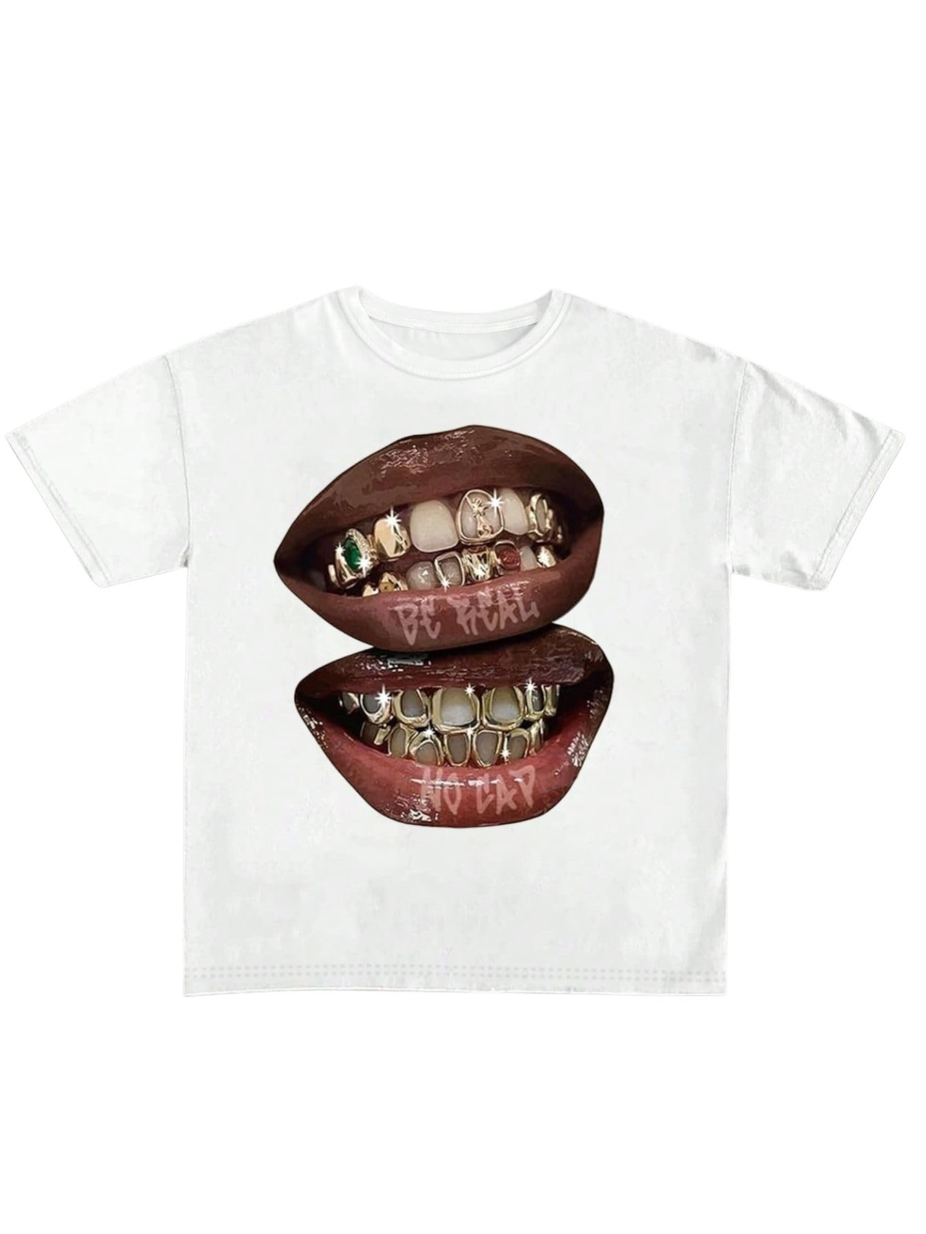  Verdusa Women's Lips Print Graphic Tees Y2k T-Shirts Summer Vintage Top
| Verdusa Women's Lips Print Graphic Tees Y2k T