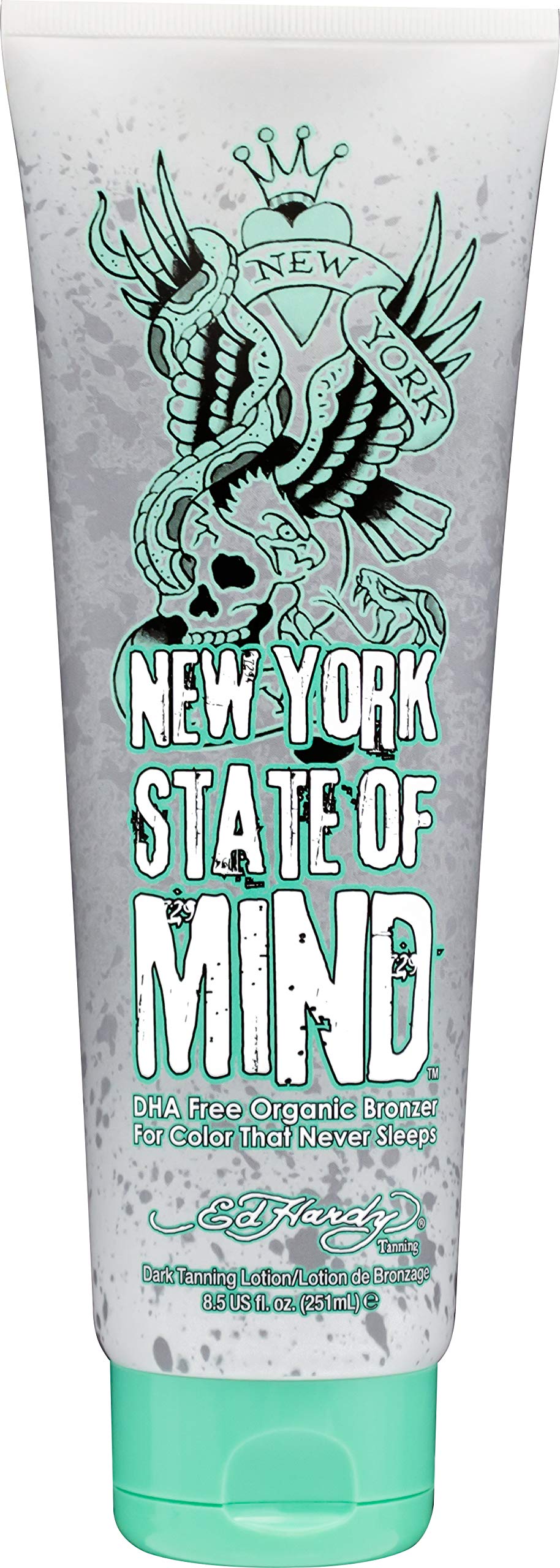 ED HARDY Tanning DHA Free Organic Color Extending Bronzer Lotion for Women Outdoor Vacation